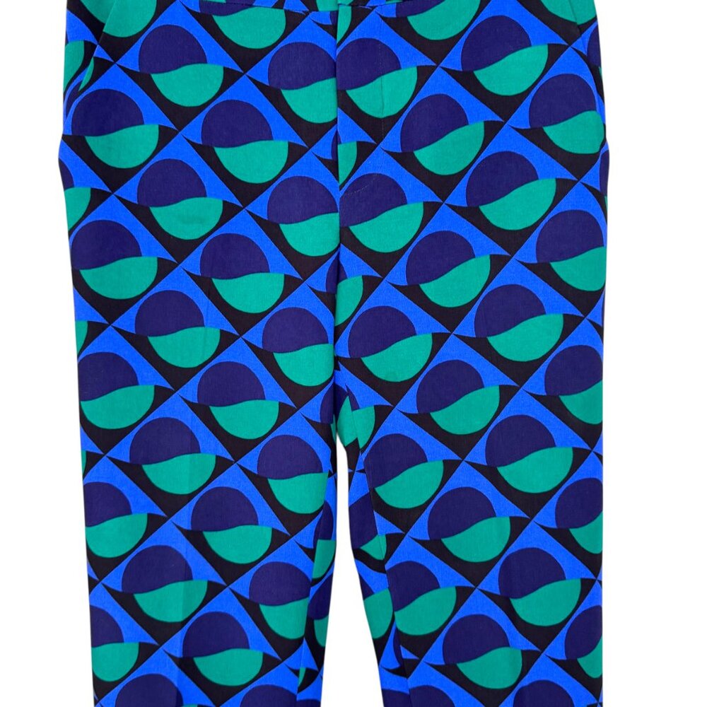 Marc Jacobs Blue and Teal patterned dress pants Size 8 - Picture 7 of 15